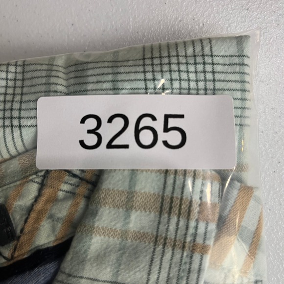 TOAD&CO Mens XL Plaid Short Sleeve Button Up Shirt Blue Tan Casual - Picture 8 of 9